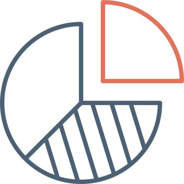 Pasta çizelgesi simgesi, modern tasarım illüstrasyonu