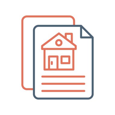 Contract icon, vector illustration simple design