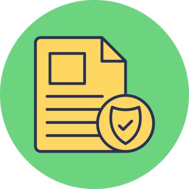 Belge simgesinin vektör illüstrasyonu