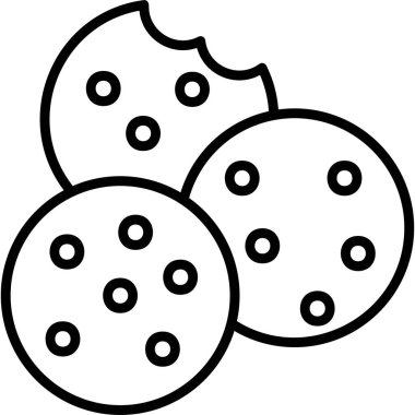 Kurabiye. Web simgesi basit illüstrasyon