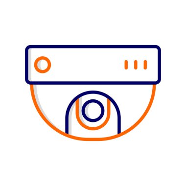 CCTV kamera simgesi, vektör illüstrasyonu basit tasarım