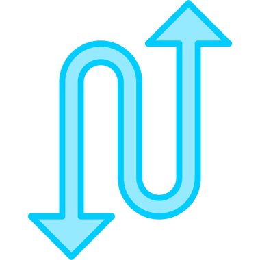 Zigzag Ok simgesi vektör illüstrasyonu