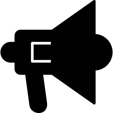 Megafon ikonu vektör illüstrasyonu