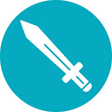 Kılıç. Web simgesi basit illüstrasyon