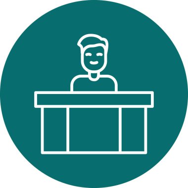 Sunum. Web simgesi basit illüstrasyon