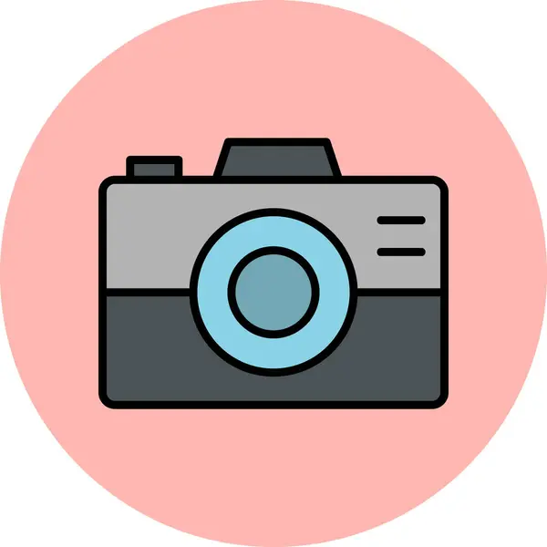 Fotografie Film Kamera Ikone Der Illustration — Stockvektor