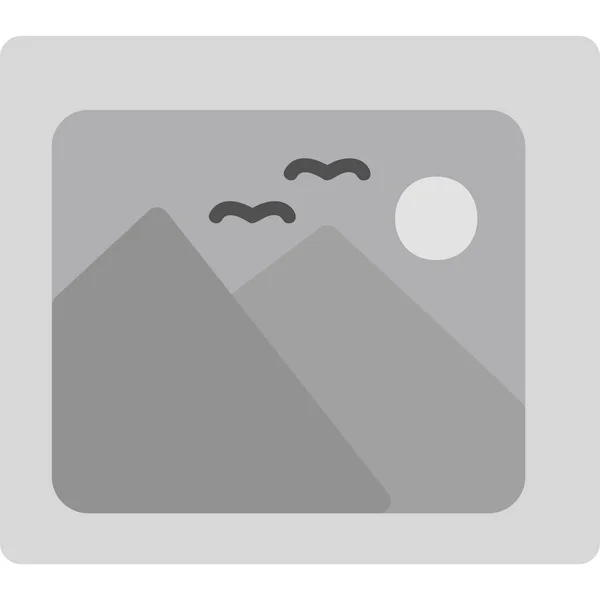 Icono Plano Montaña — Archivo Imágenes Vectoriales