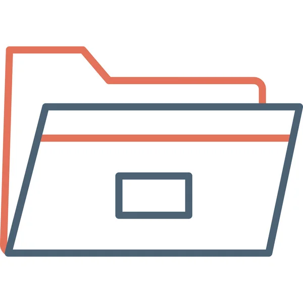 Folder Icon Web Simple Illustration — Image vectorielle
