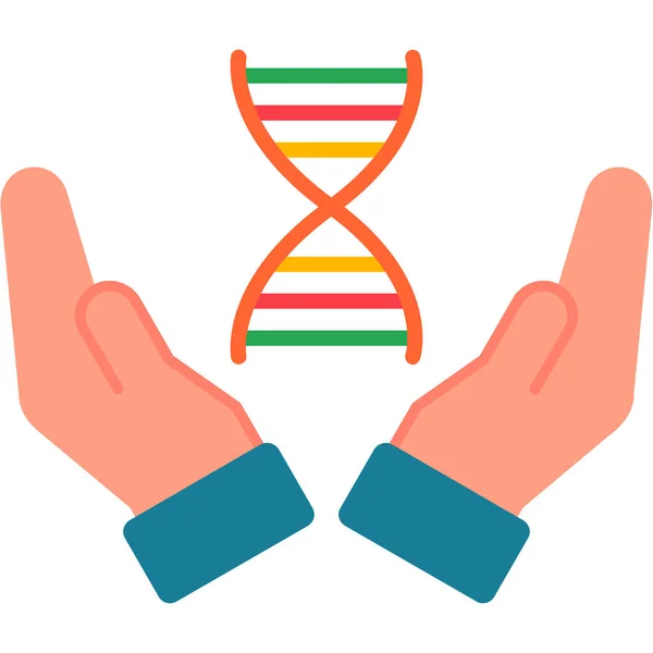 Dna Icona Web Semplice Illustrazione — Vettoriale Stock