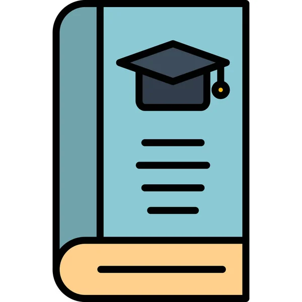 Educación Icono Web Ilustración Simple — Vector de stock