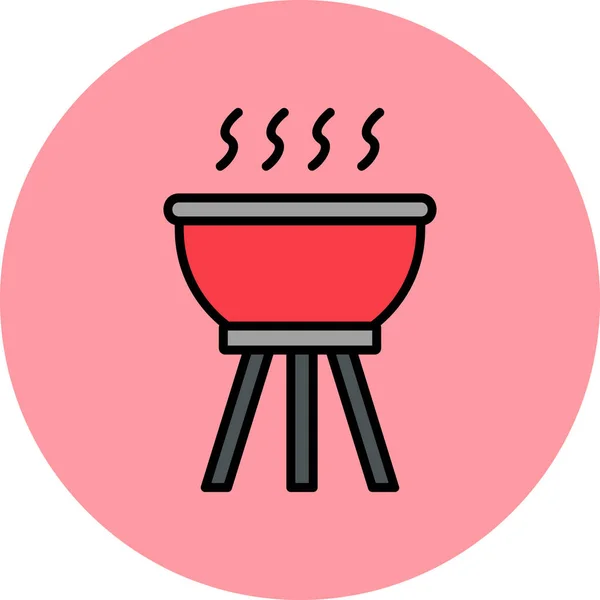 Barbecue Grill Icon Vector Illustration — 스톡 벡터