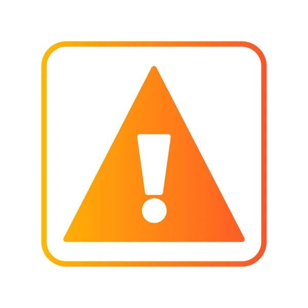 Exclamation Mark Icon Warning Sign Symbol Hazard Danger Flat Design — Stock Vector