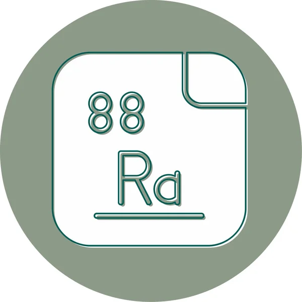 Radium Kemiska Element Webben Enkel Illustration — Stock vektor