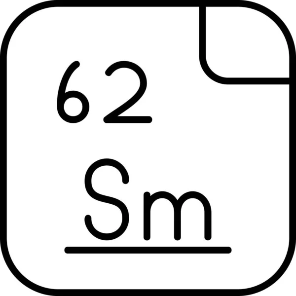 Mendeleev Tabela Periódica Elementos Ilustração Samarium — Vetor de Stock