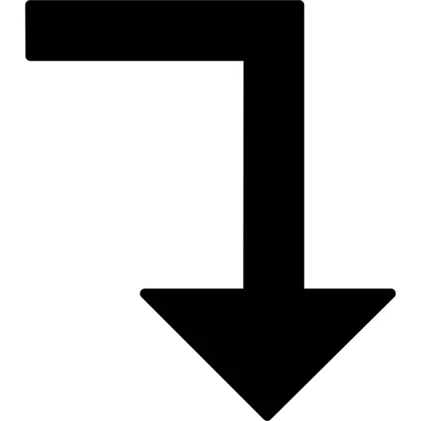 Turn Arrow Icon Vector Illustration — Stock Vector
