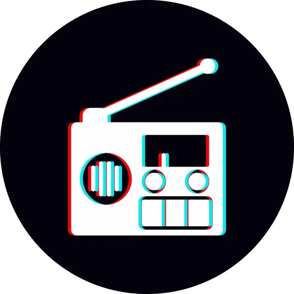 Ícone Rádio Web Ilustração Simples — Vetor de Stock