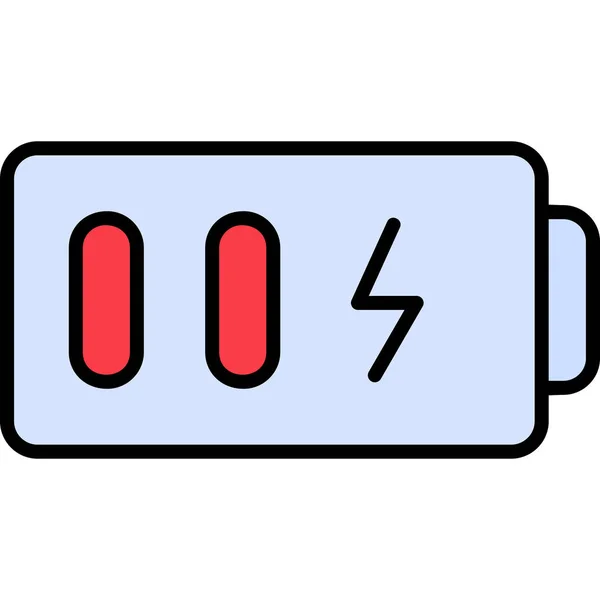 Energia Elétrica Energia Carregador Ícone Bateria —  Vetores de Stock