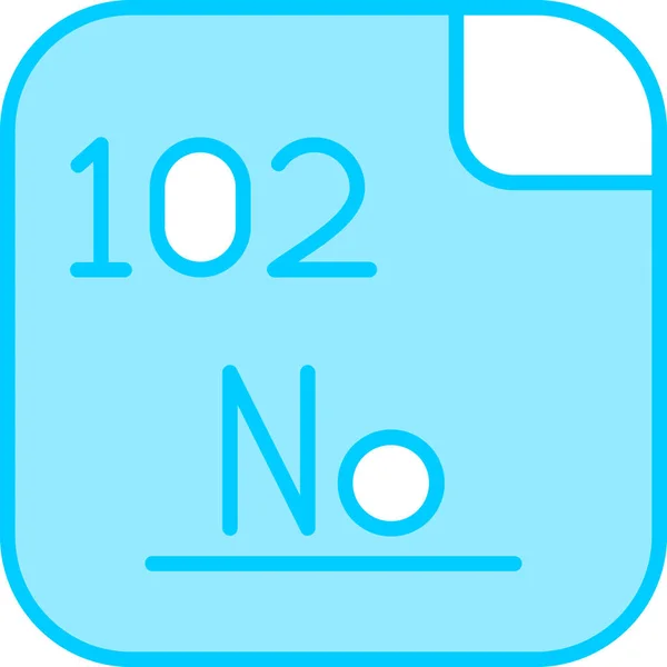 Mendeleev Simbol Kimia 102 Nobelium - Stok Vektor