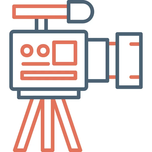 Videocamera Icona Illustrazione Grafica — Vettoriale Stock