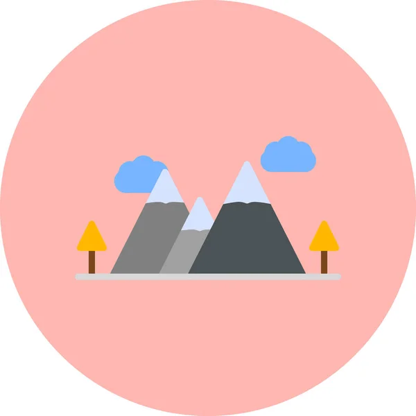 Montaña Cresta Icono Moderno Vector Ilustración — Vector de stock