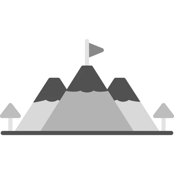 Ikone Des Berggipfels Vektor Illustration — Stockvektor