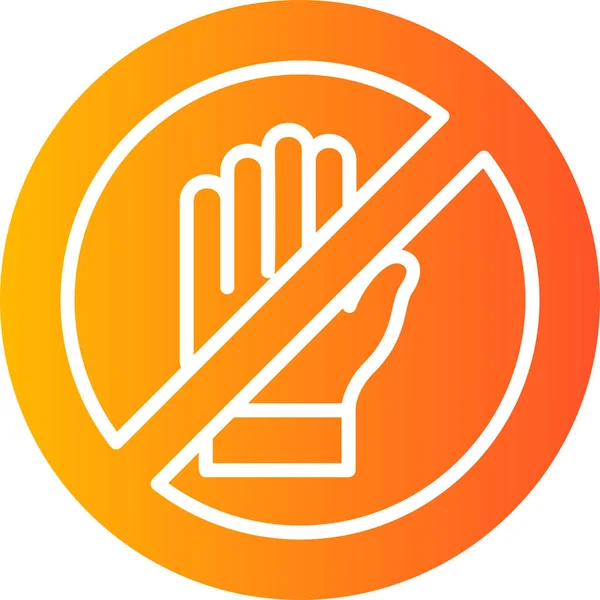 Ilustración Icono Naranja Que Representa Una Señal Stop — Vector de stock