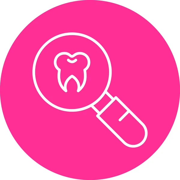 Chequeo Dental Icono Moderno Ilustración Vectorial — Vector de stock
