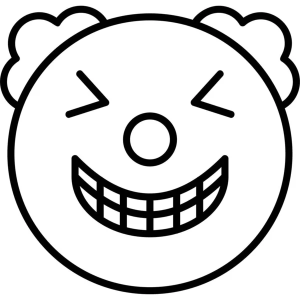 Joker Face Emoticon Icon Vector Illustration — Stock Vector