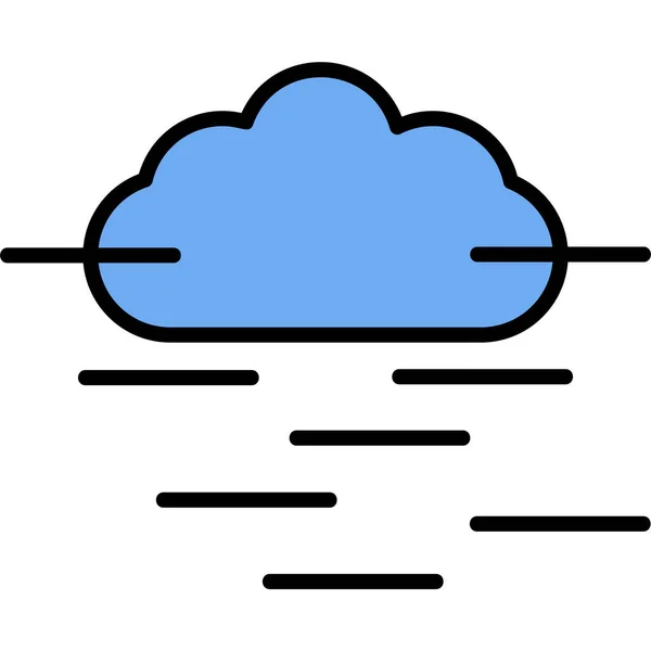 Névoa Ícone Meteorológico Ilustração Vetorial — Vetor de Stock