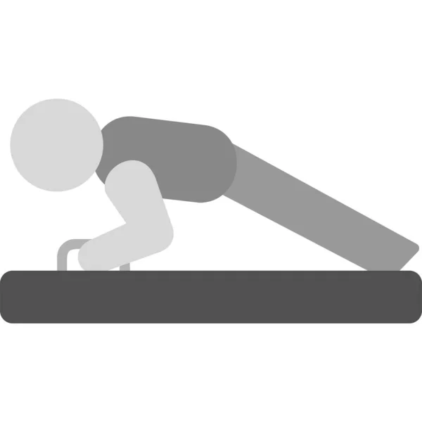 Push Ups Web Icon Simple Design — Stock Vector