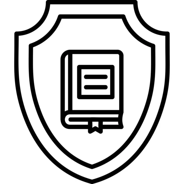 Icona Della Linea Protezione Illustrazione Vettoriale — Vettoriale Stock