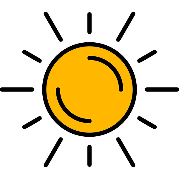 Vector Illustration Sun Icon — Stock Vector