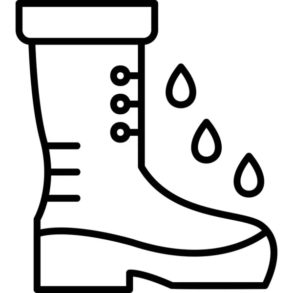 Vektor Illustration Von Rainboot Für Regenwetter — Stockvektor