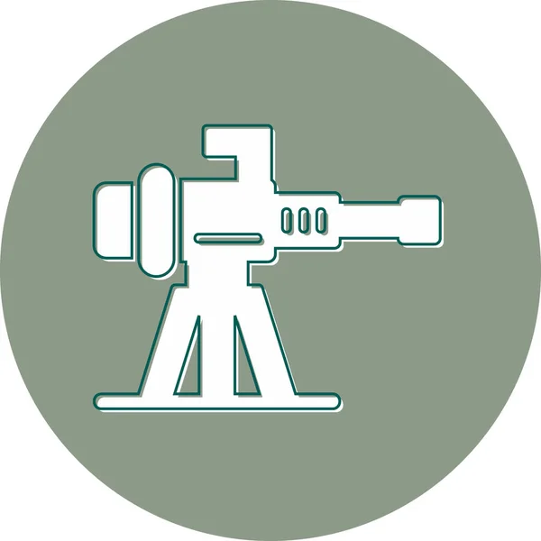 Machine Gun Icoon Web Eenvoudige Pictogram Illustratie — Stockvector