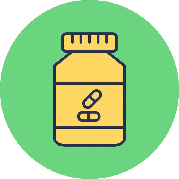 Supplements Bottle Icon Vector Illustration — Stock Vector