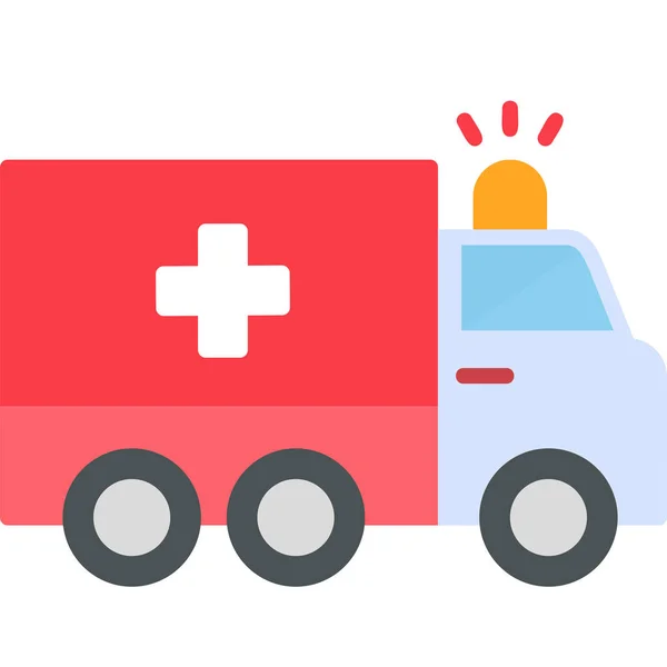 Ambulancia Icono Web Ilustración Simple — Vector de stock