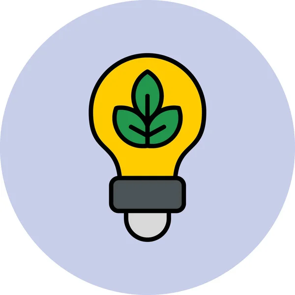 Glühbirne Web Symbol Einfache Illustration — Stockvektor