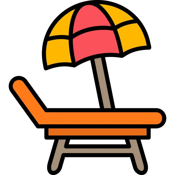 Beach Chair Simple Design — Stock Vector