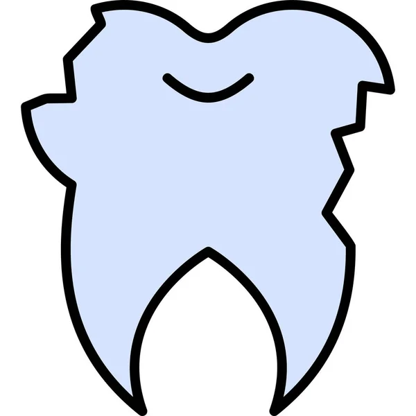 Broken Tooth Icon Modern Design Illustration — Stock Vector