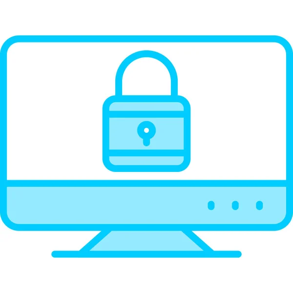 Security Web Icon Simple Illustration Lock Screen — Stock Vector