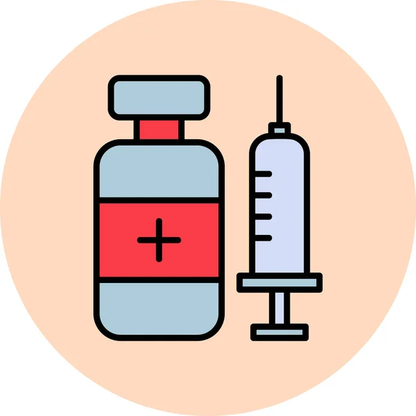 Vaccin Web Icoon Vector Illustratie — Stockvector