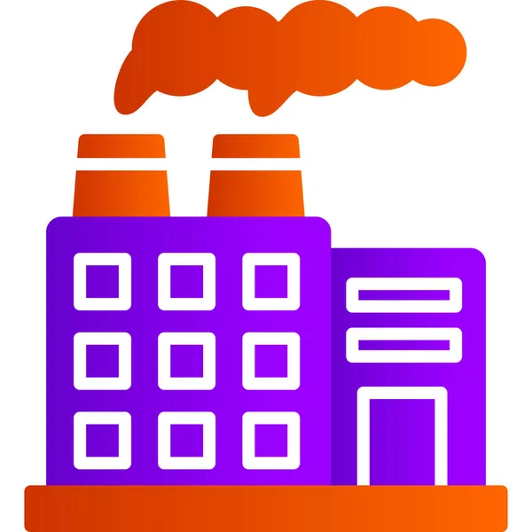 Ícone Moderno Fábrica Ilustração Vetorial —  Vetores de Stock