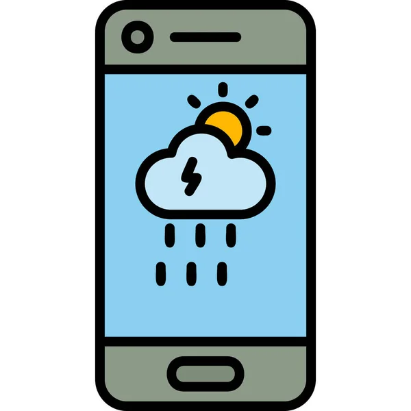 Wetter App Modernes Symbol Vektorillustration — Stockvektor