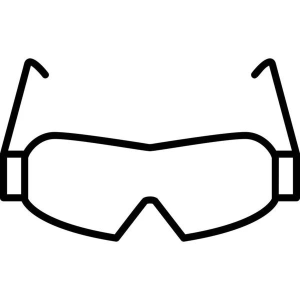 Ícone Glifo Vetorial Óculos Segurança — Vetor de Stock
