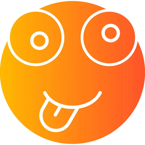 Ansikte Emoticon Vektor Illustration Emoji Galna Känslor Avatar — Stock vektor
