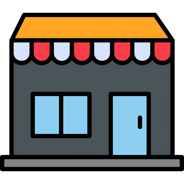 Tienda Icono Web Ilustración Simple — Archivo Imágenes Vectoriales