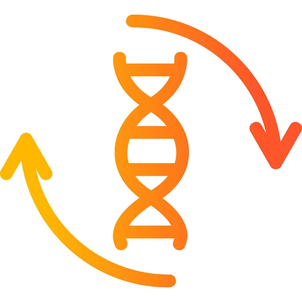 Struttura Genetica Del Dna Icona Web — Vettoriale Stock