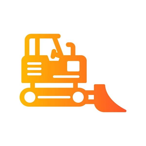 Vector Ilustración Bulldozer Icono Moderno — Vector de stock