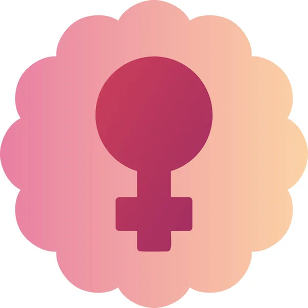 Femme Avec Icône Ruban Rose Illustration Vectorielle — Image vectorielle