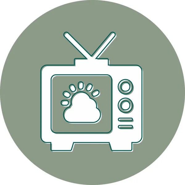 Иллюстрация Вектора Климатических Изменений Телевидении — стоковый вектор